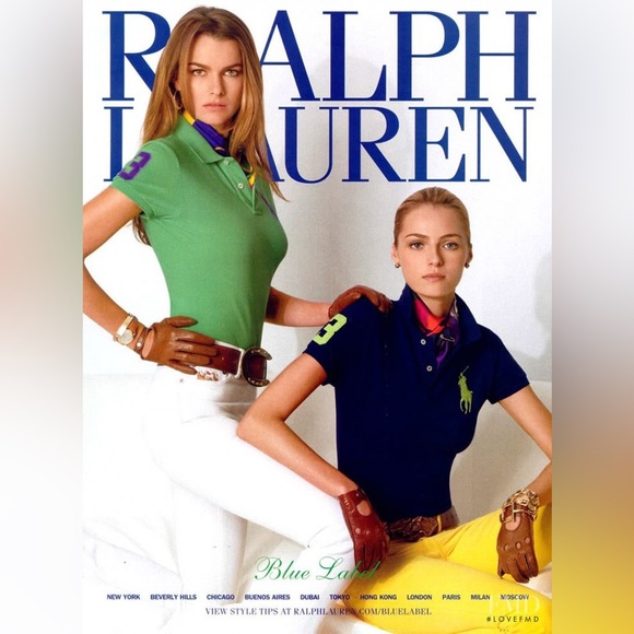 Ralph Lauren Tops - Vintage Ralph Lauren Y2K Women’s Rugby Patch Polo Shirt navy blue